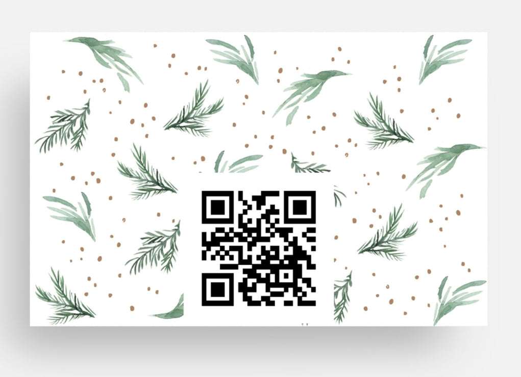 4.5"x7" Christmas Postcard "Church and Pine"