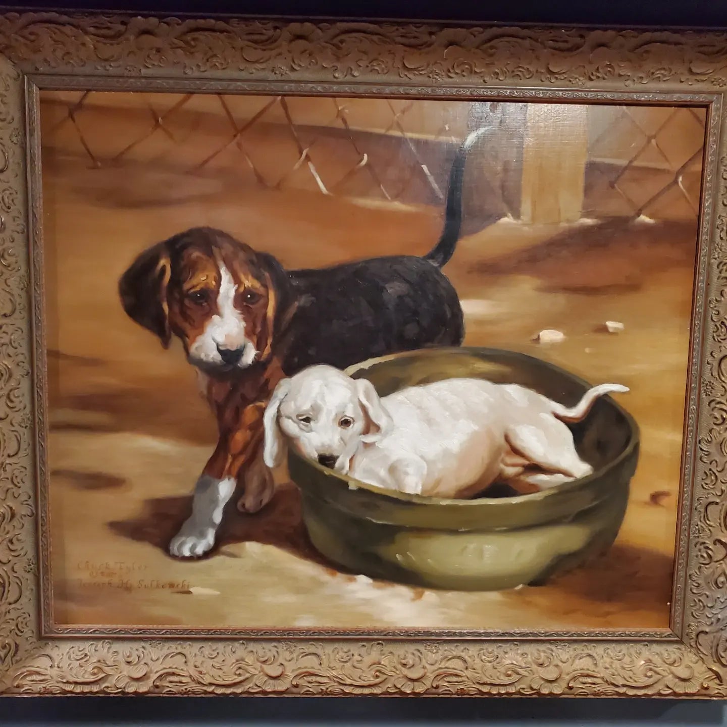 Puppy Oil Painting