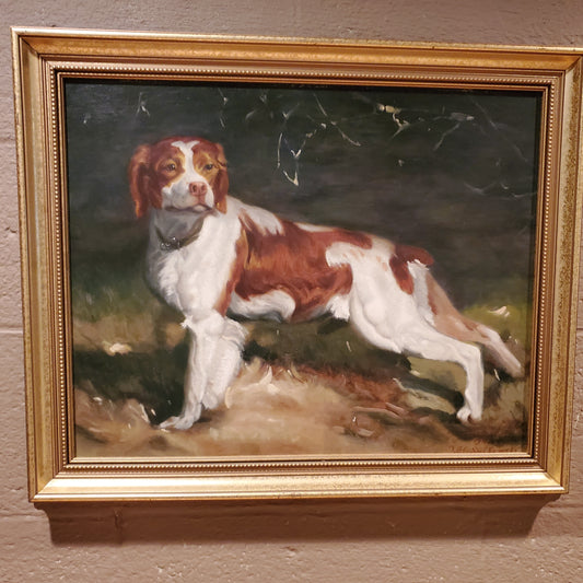 Brittany Spaniel Oil Painting